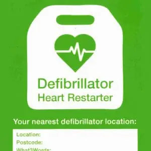 HeartSafe Defibrillator Sign