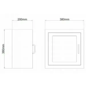 defibrillator cabinet dimensions