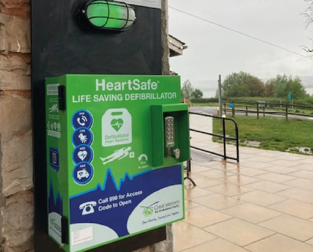 External Defibrillator at Salt & Malt, Chew Valley Lake