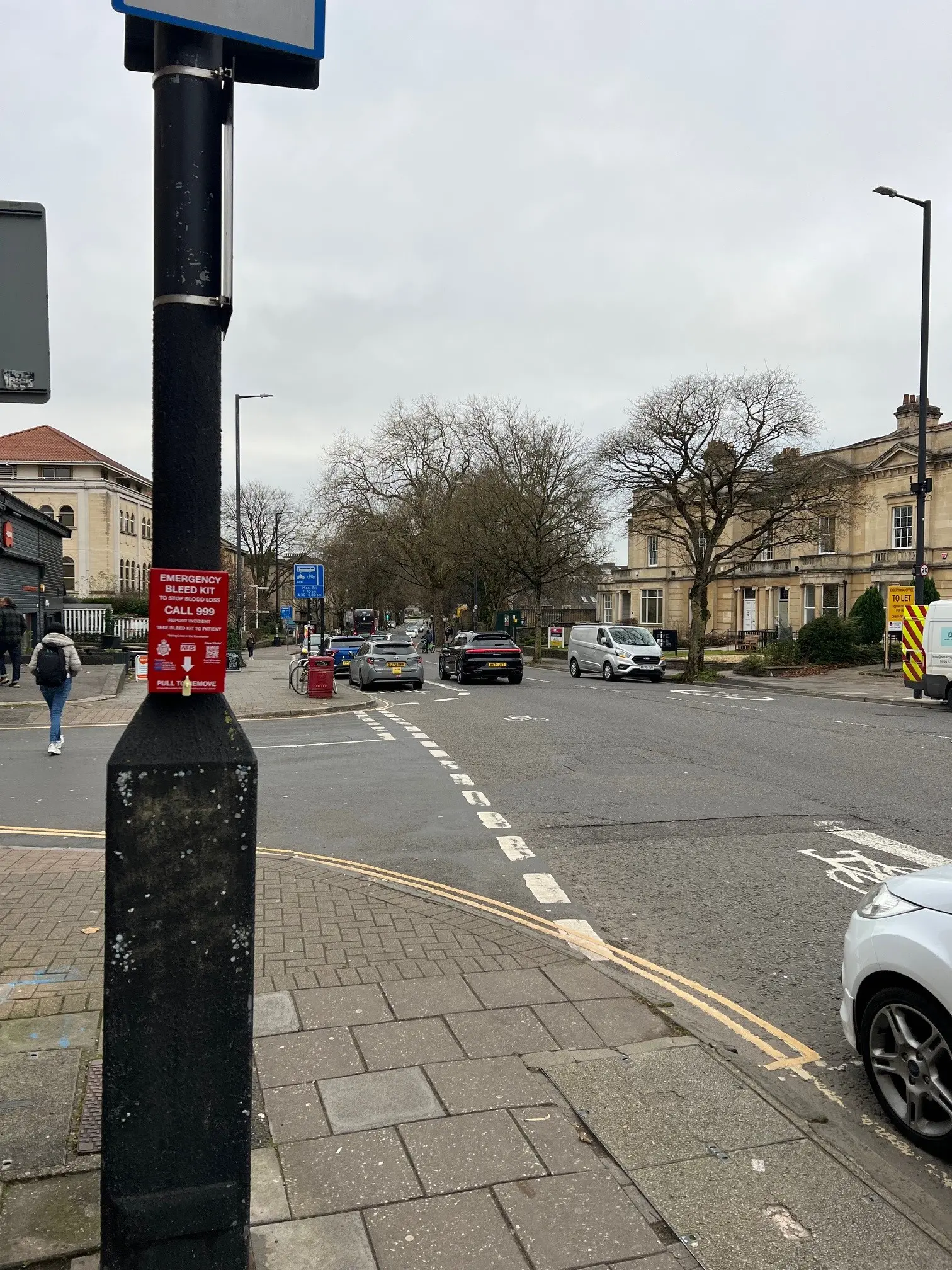 Lamppost outside number 51 Whiteladies road