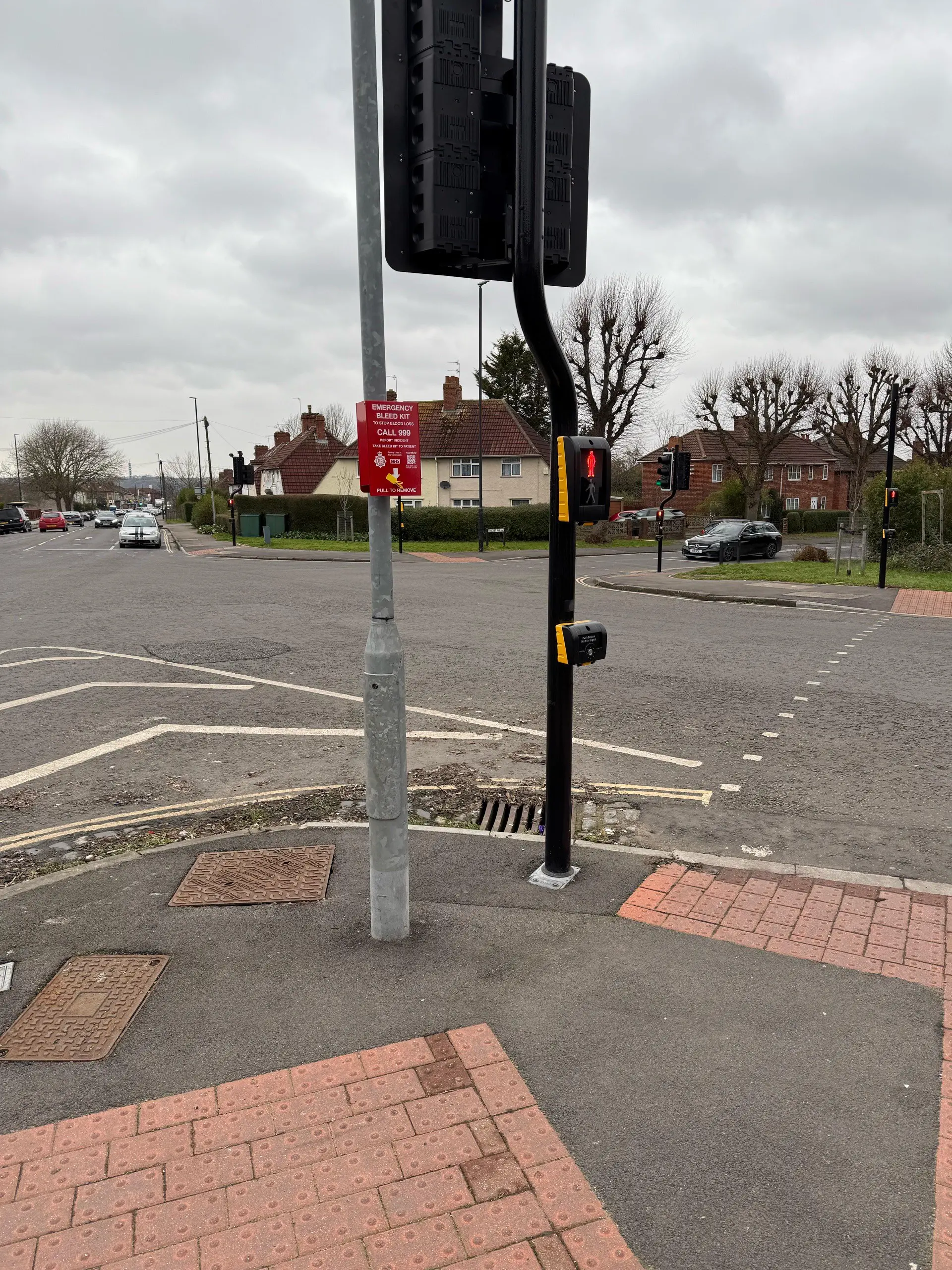 Lamppost outside Bright's Cafe on junction of Woodland road and Lodge Hill