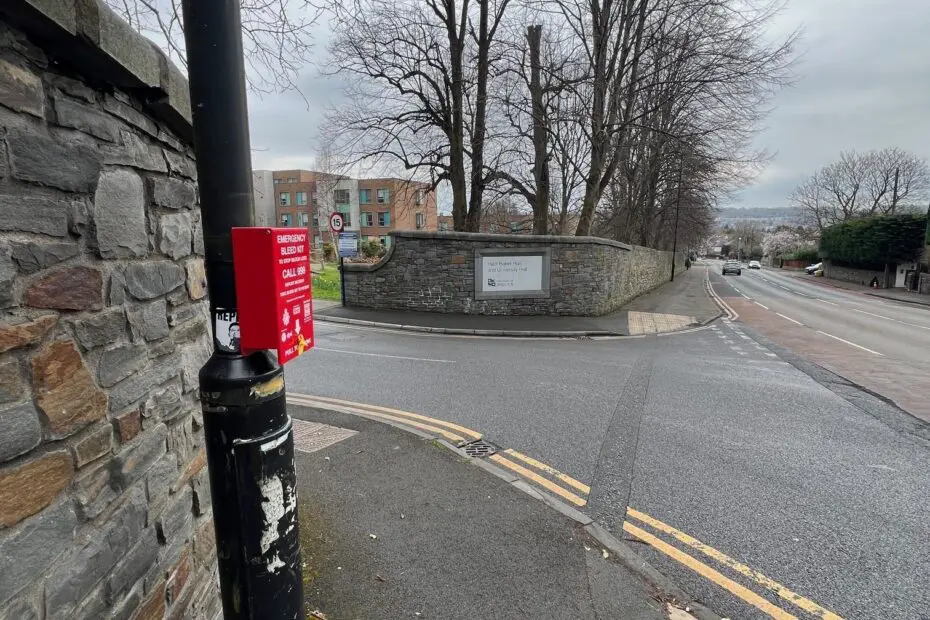 Lamppost on junction of Parry's Lane and the entrance to University