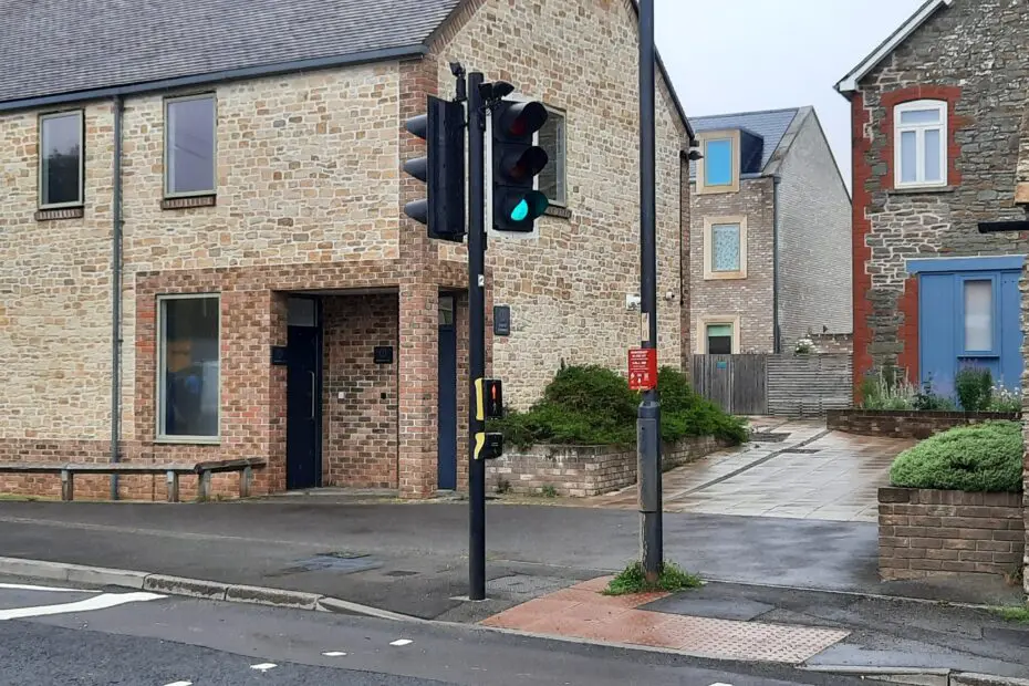 Lamppost outside Texaco petrol station