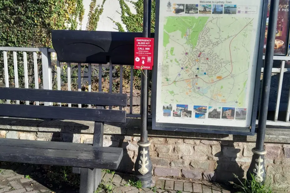 Lydney Town Council Notice Board in the Town Centre