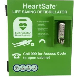 HeartSafe Defibrillator Case with key code lock