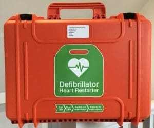 HeartSafe Defibrillator Heart Restarter with Orange Case