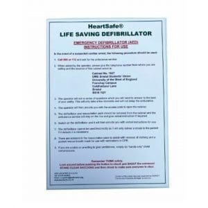 HeartSafe Defibrillator Instructions