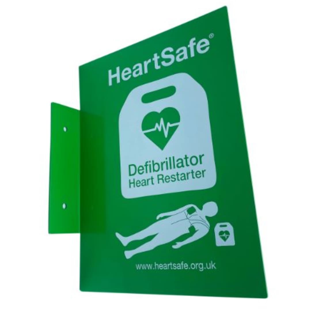 Defibrillator Angled Sign