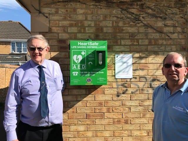 Automatic External Defibrillator on wall