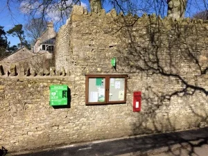 External Defibrillator Cabinet on Stone Wall in Burnett