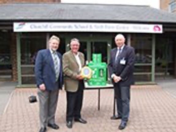 External Defibrillator at Churchill Community School