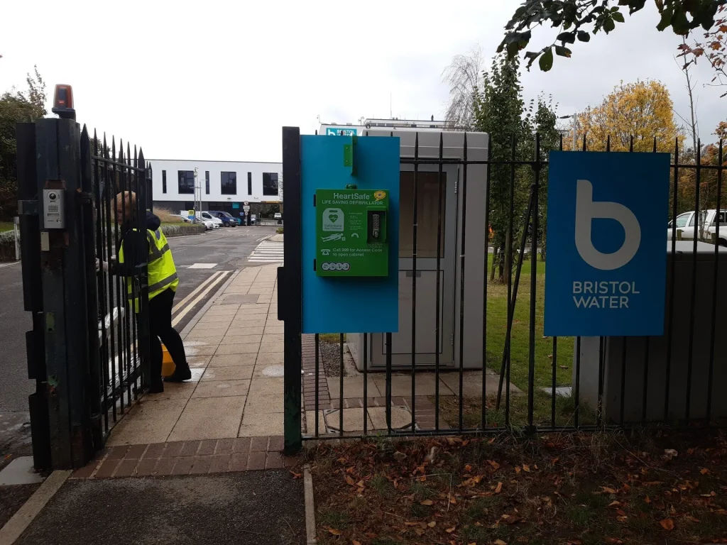 External Defibrillator Case at Bristol Water