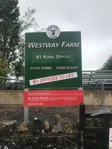 Westway Farm Offices to Let Sign