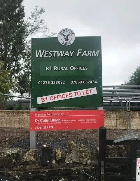 Westway Farm Offices to Let Sign
