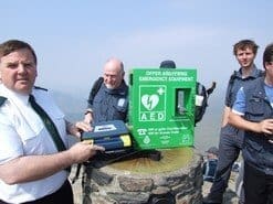 External Defibrillator at Mount Snowdon