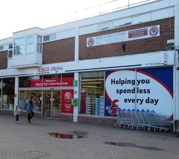 HeartSafe Defibrillator outside Tesco Market Harborough