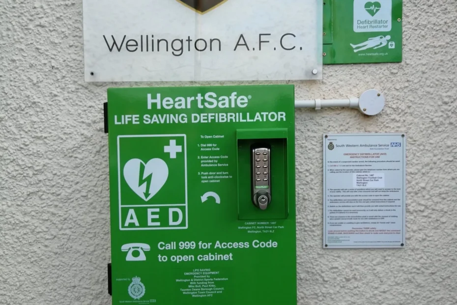 External Defibrillator at Wellington A.F.C