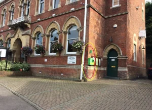 External Defibrillator Cabinet at Westbury Town Council