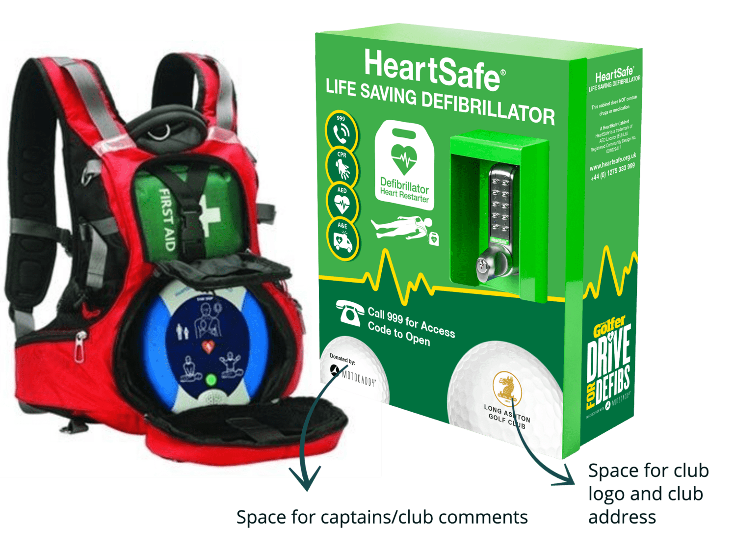 External Defibrillator and Portable Rucksack