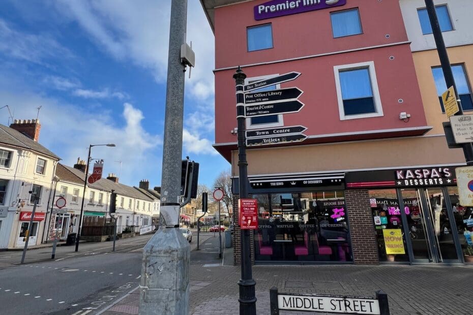 Lamppost outside JD Wetherspoons