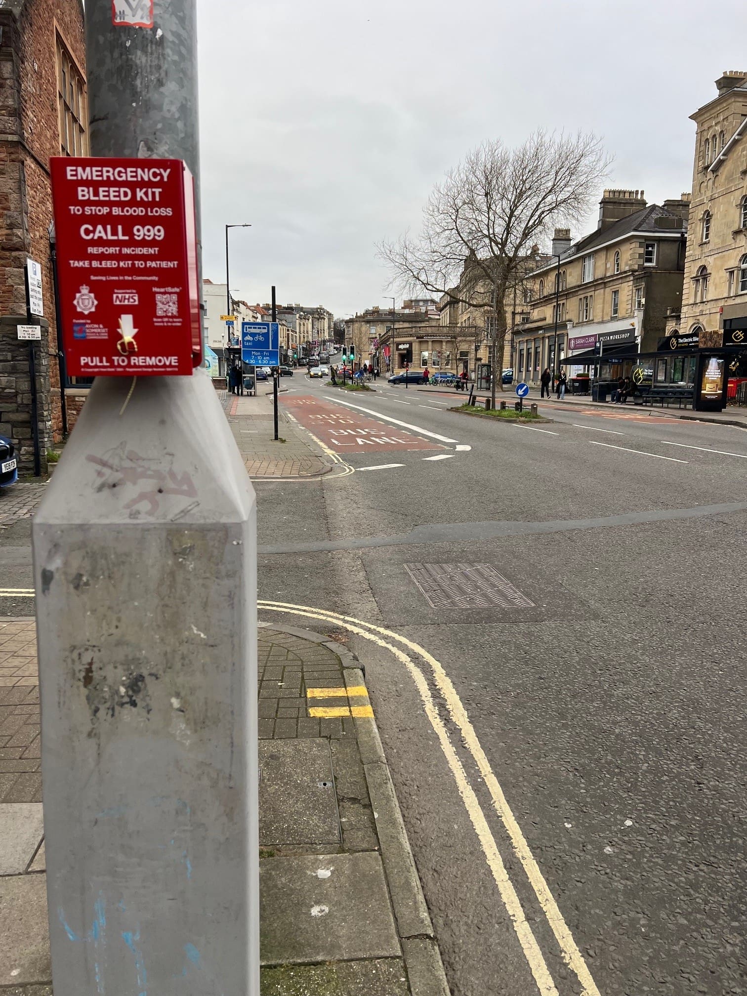 Whiteladies road lamppost outside number 106