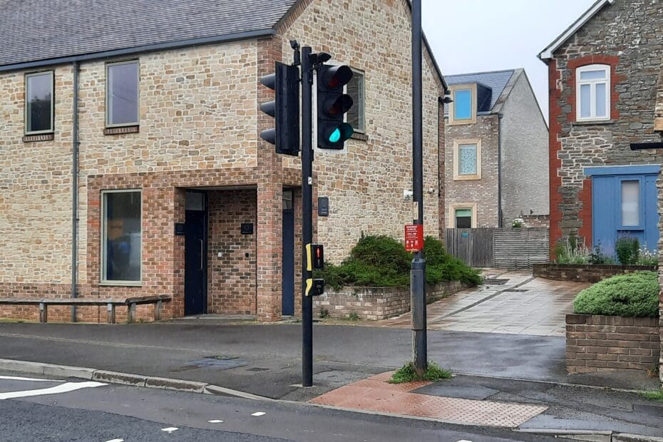 Lamppost outside Texaco petrol station