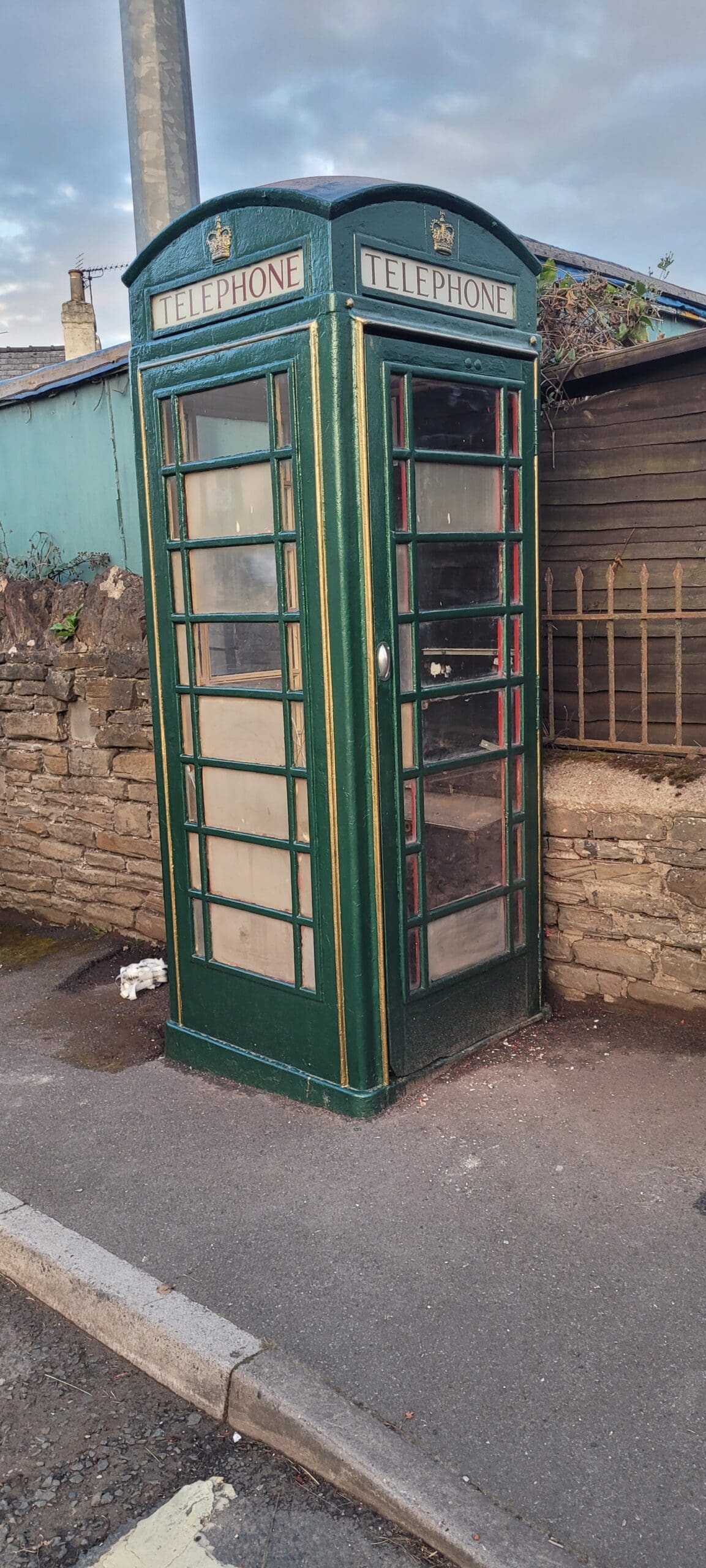 Steam Mills Green Phone Box