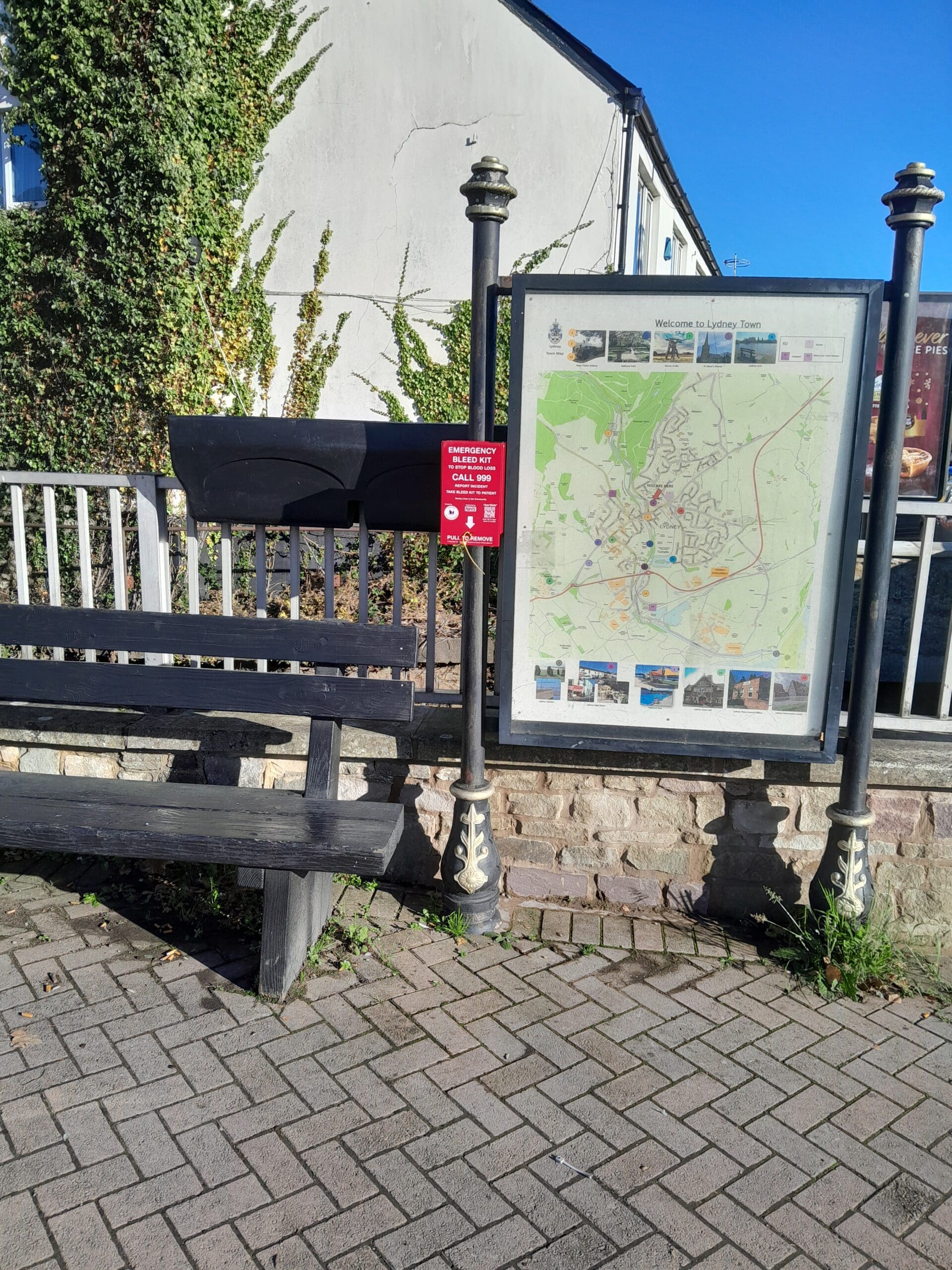 Lydney Town Council Notice Board in the Town Centre